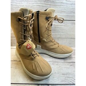 ECCO Women's Solice High Boot Yak Leather Light Brown Size 39 US 8-8.5